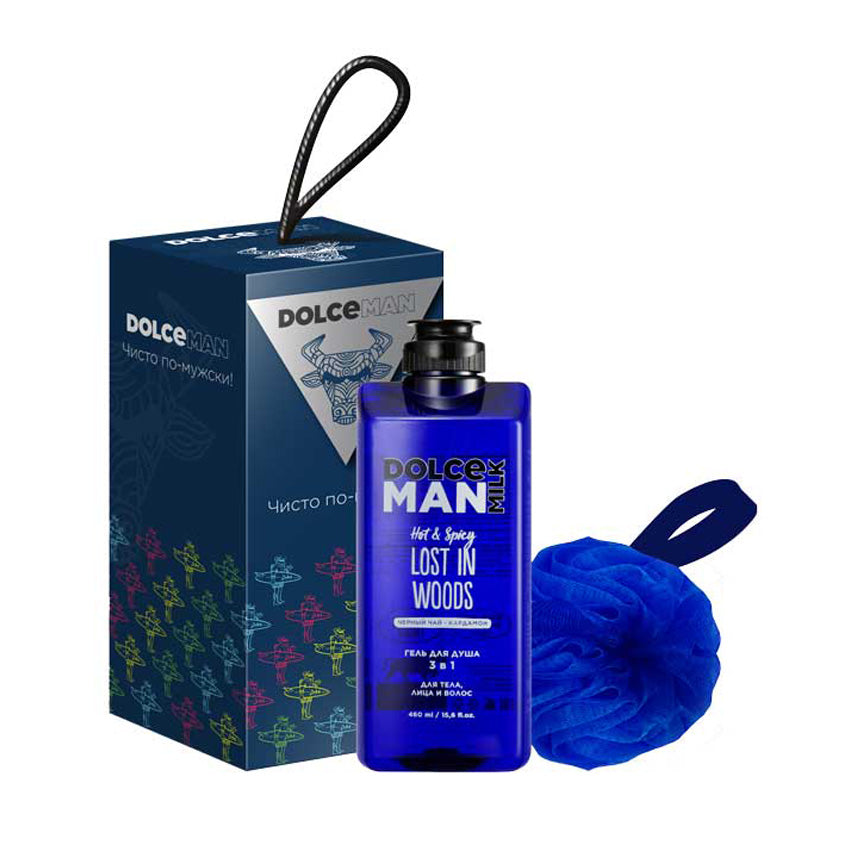 DOLCE MILK Set 267 MAN (Shower gel Lost in Woods 460ml+sponge) box – شراء أونلاين