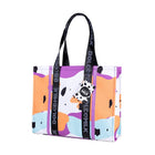 Women's Shopping Bag, Cow spots violet-orange