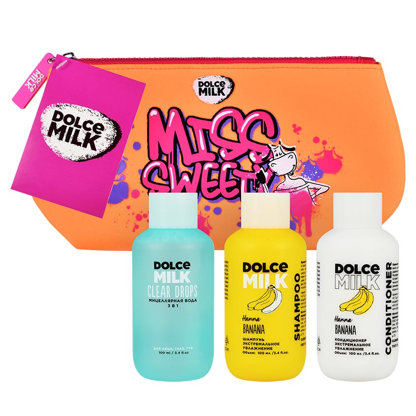 DOLCE MILK Set 308 (shampoo+conditioner+micellar water Banana 100ml)