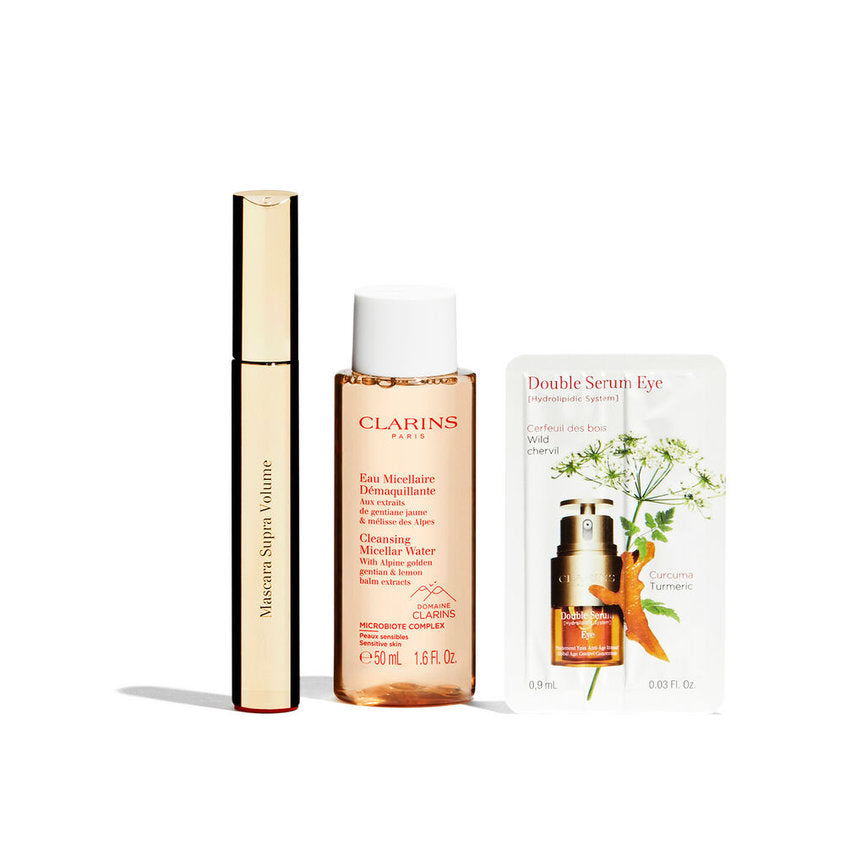 CLARINS SUPRA VOLUME SET (MASCARA + MICELLAR WATER 50 ML) – توصيل مجاني