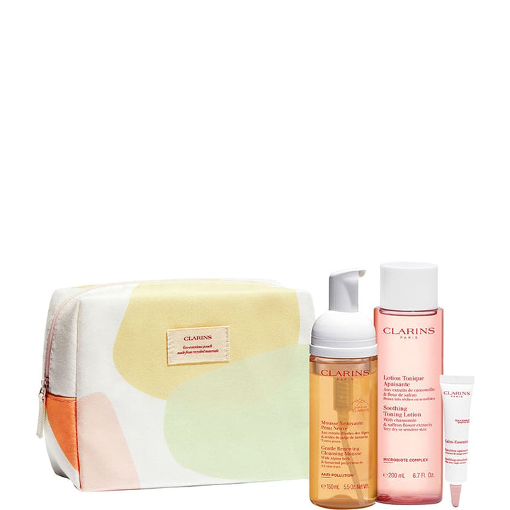 SET (SOOTHING LOTION 200 ML+FOAMING FOAMER 150ML+CALM ESSENTIEL EMULSION 10ML+CLEANSING PURSE)