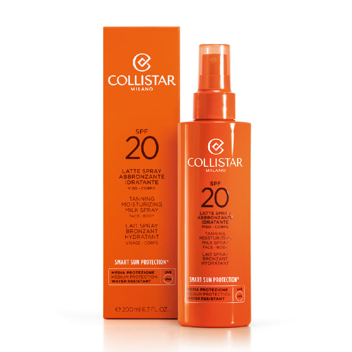 After-sun and tanning products COLLISTAR TANNING MOISTURIZING MILK SPRAY FACE-BODY SPF 20 200ML