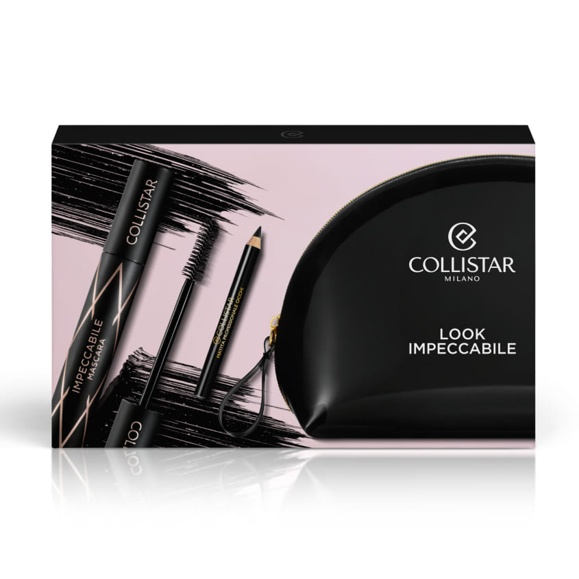 COLLISTAR SET (MASCARA IMPECCABILE BLACK 14 ML+EYE PENCIL 0,8 G+BEAUTY BAG)