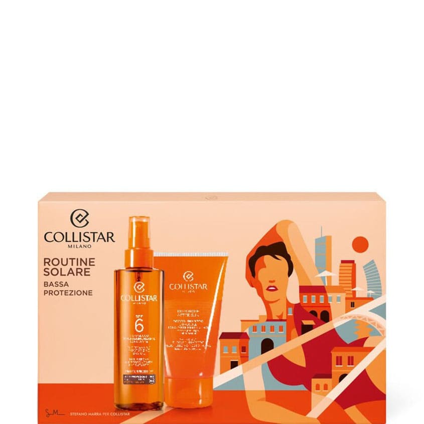 COLLISTAR SET (SUPERTANNING DRY OIL SPF6 200 ML+AFTER-SUN SHOWER SHAMPOO 150 ML POCHETTE)