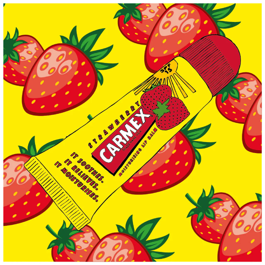 Carmex Strawberry Lip Balm Tube 10g – صورة 5