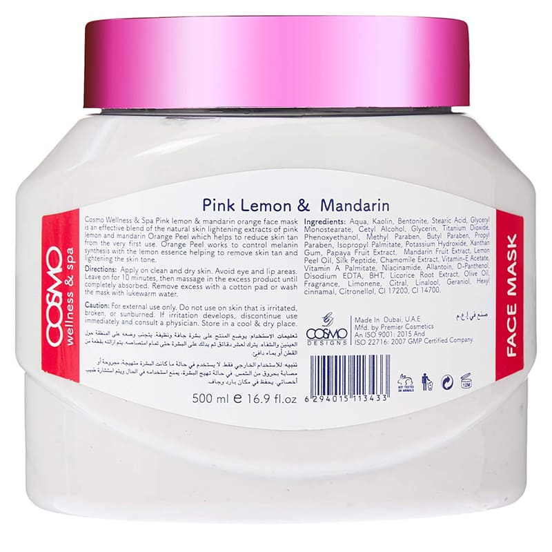 COSMO PINK LEMON AND MANDARIN FACE MASK 500ML