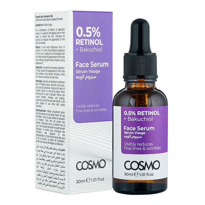 COSMO FACE SERUM 0.5% RETINOL + BAKUCHIOL 30ML