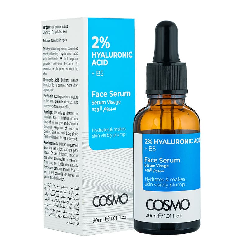 COSMO FACE SERUM 2% HYALURONIC ACID + B5 30ML