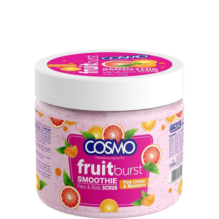 COSMO PINK LEMON & MANDARIN FRUITBURST FACE & BODY SCRUB 500ML