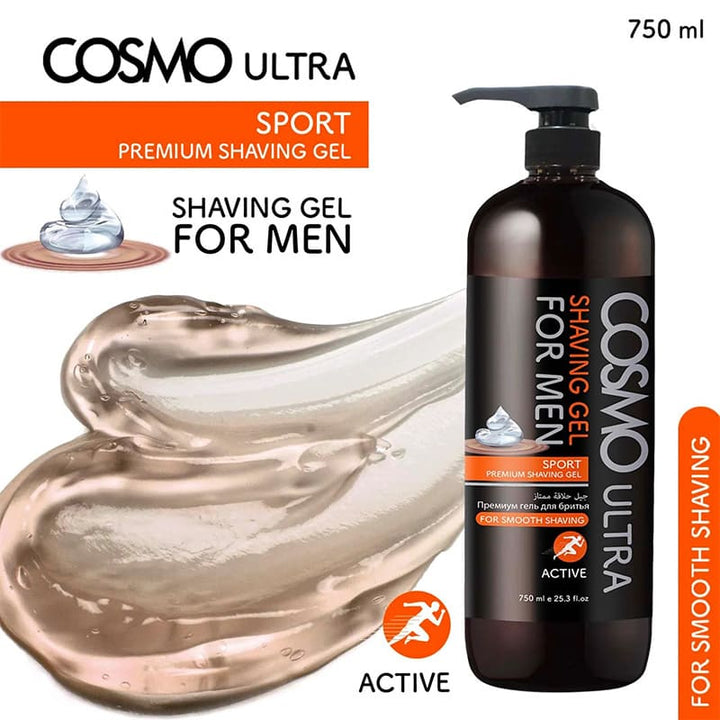 Shaving gels COSMO  ULTRA COSMO  SPORT ACTIVE SHAVING GEL 750ML  