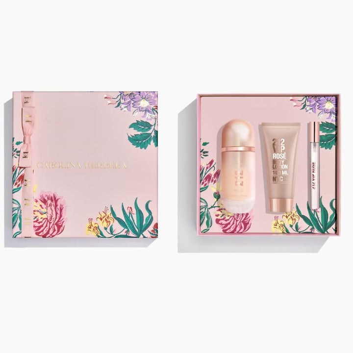 Gifts for her SET (212 VIP ROSE EDP 80ML+BL 100ML+MGSP HD24)