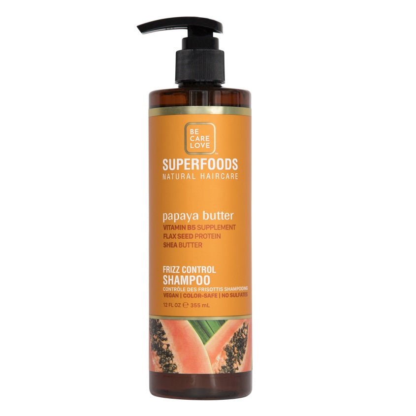 BE CARE LOVE SUPERFOODS FRIZZ CONTROL SHAMPOO 355ML