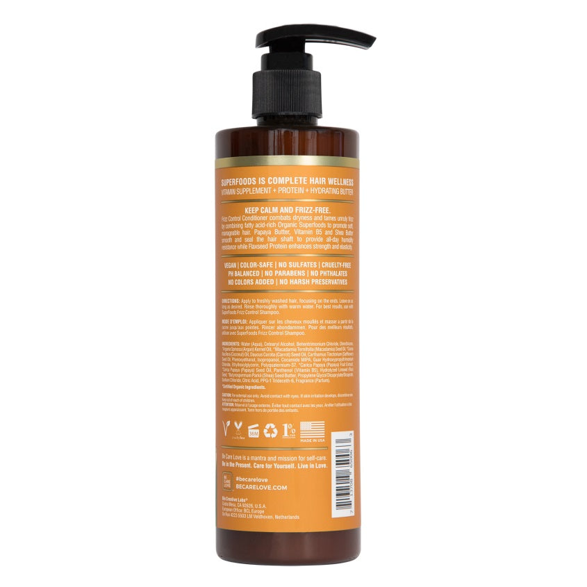 BE CARE LOVE SUPERFOODS FRIZZ CONTROL CONDITIONER 355ML