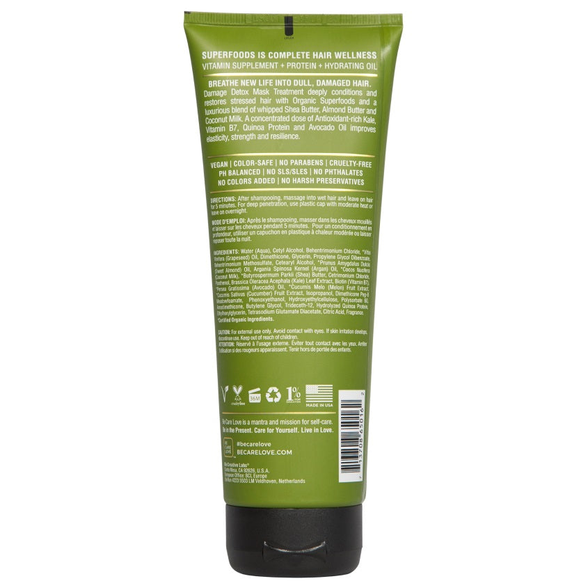 BE CARE LOVE SUPERFOODS DAMAGE DETOX MASK TREATMENT 236ML – توصيل مجاني