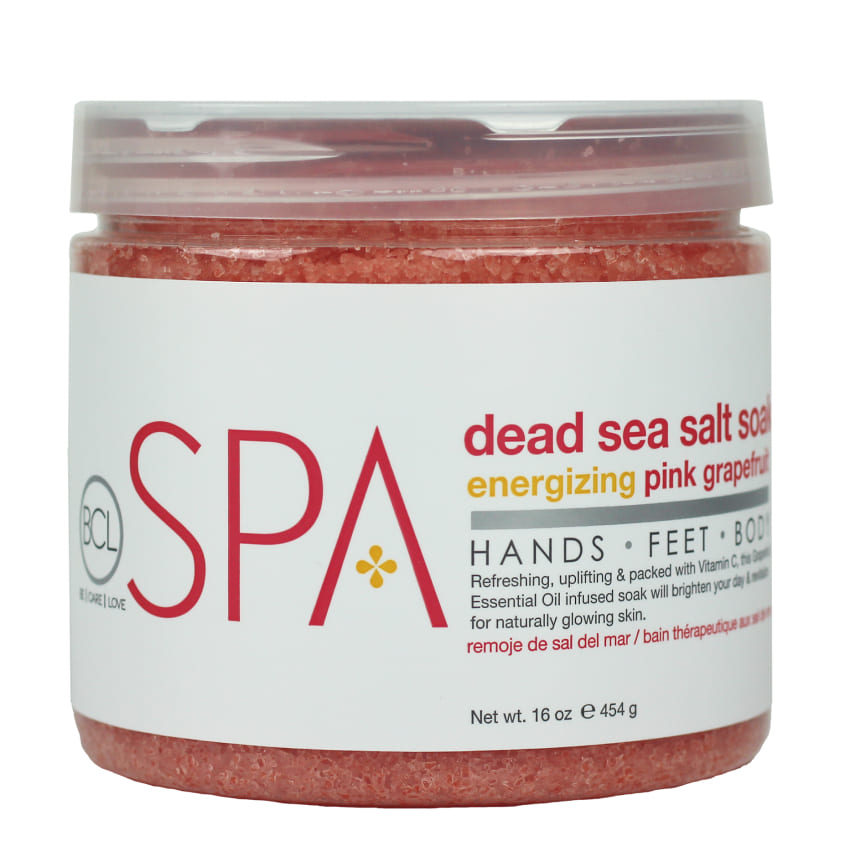 BE CARE LOVE DEAD SEA SALT SOAK PINK GRAPEFRUIT 454G