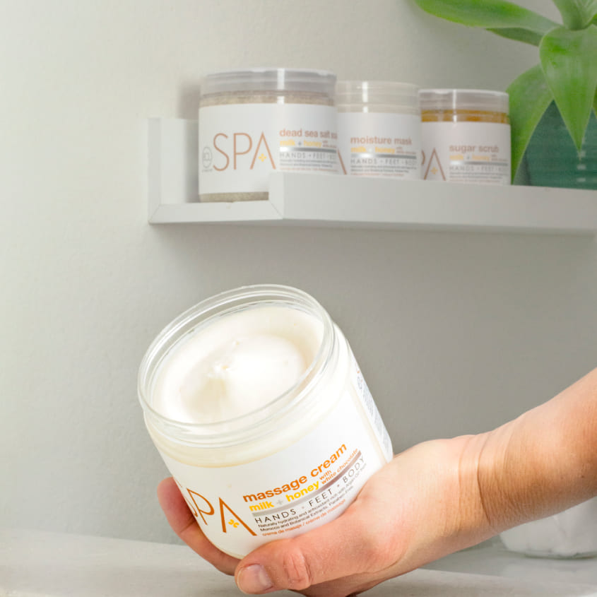 BE CARE LOVE MASSAGE CREAM MILK + HONEY WITH WHITE CHOCOLATE 473ML – online store