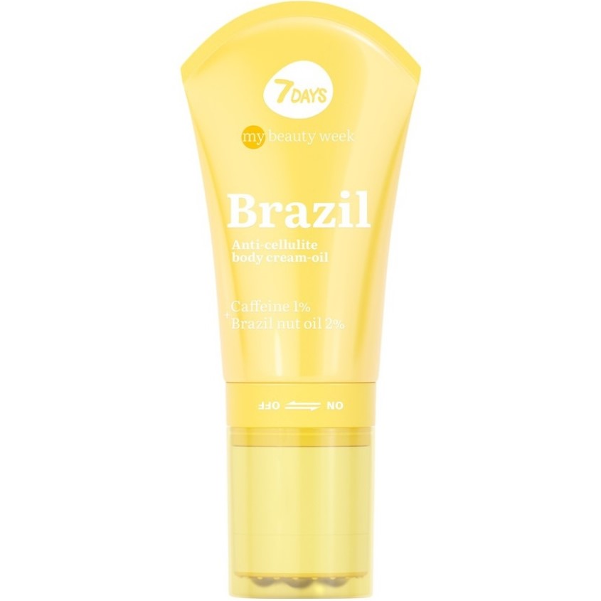 Anti-cellulite Body Cream Oil Caffeine 1% + Brazil Nut Oil 2% Brazil My Beauty Week