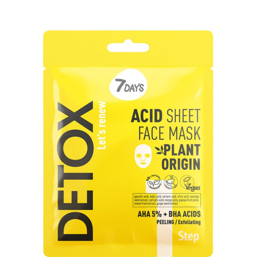 Acid Sheet Face Mask AHA (5%) + BHA Detox