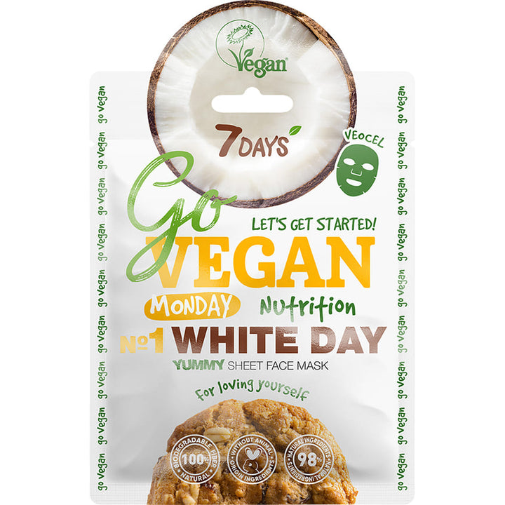 Yummy Sheet Face Mask Monday White Day GoVEGAN