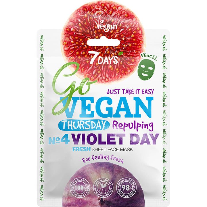 Fresh Sheet Face Mask Thursday Violet Day GoVEGAN