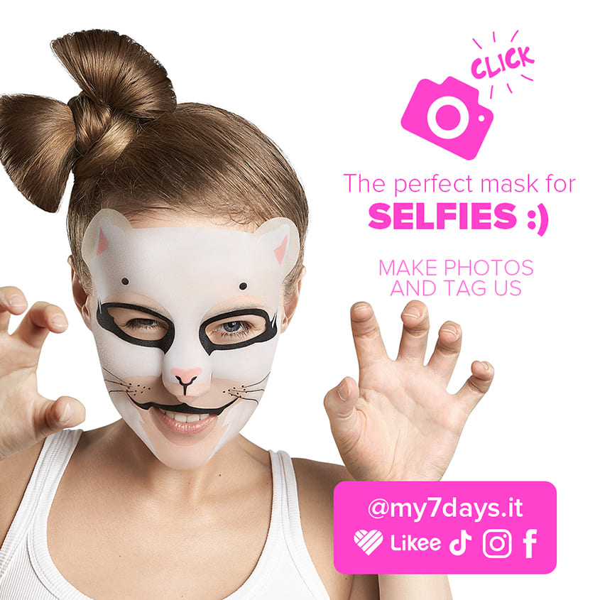 7DAYS FACE MASK PRETTY KITTY REMOVES SIGNS OF TIREDNESS WITH RASPBERRY JUICE AND LAVENDER 28 G – buy online