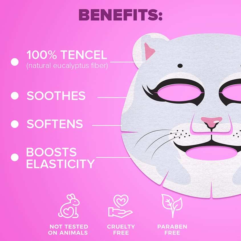 7DAYS FACE MASK PRETTY KITTY REMOVES SIGNS OF TIREDNESS WITH RASPBERRY JUICE AND LAVENDER 28 G – online store