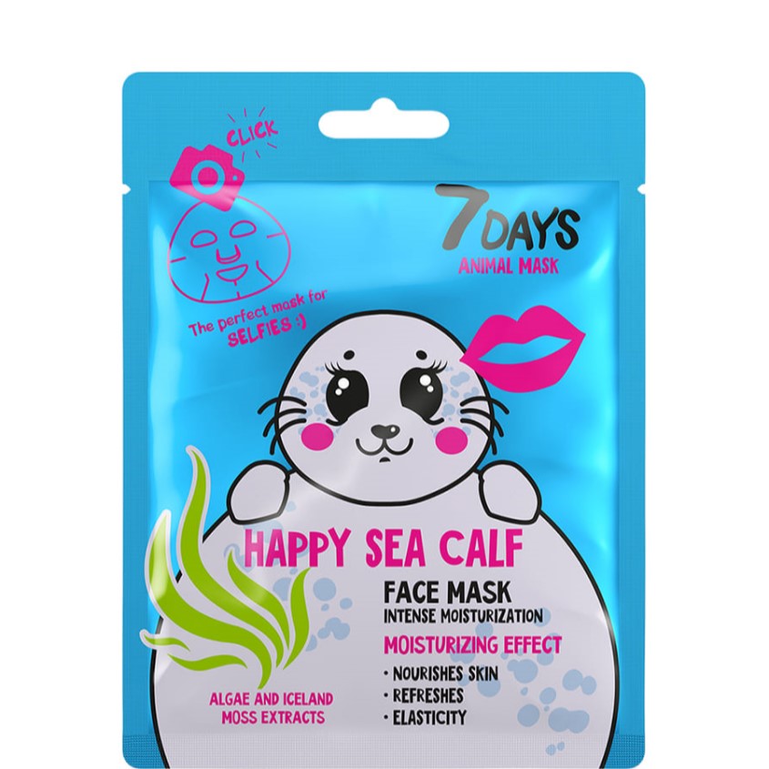 Face Mask Happy Sea Calf Animal Mask