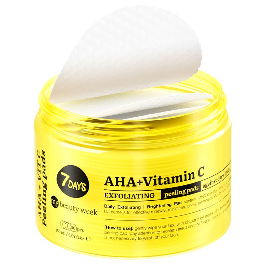Exfoliating Peeling Pads For Face AHA + Vitamin C My Beauty Week