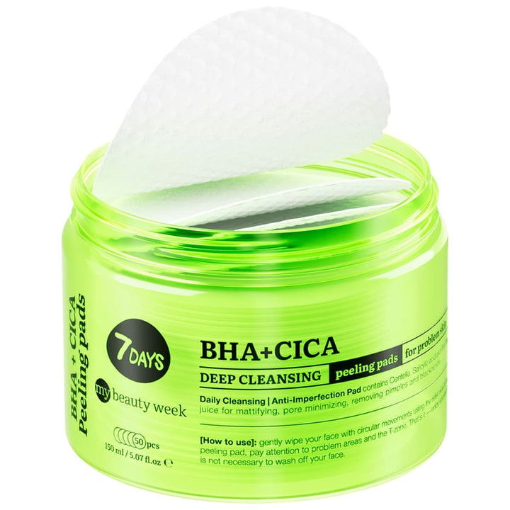 Deep Cleansing Peeling Pads For Face BHA + CICA My Beauty Week