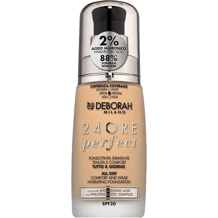 24ORE PERFECT - ALL DAY COMFORT AND WEAR - HYDRATING FOUNDATION 3 1-LIGHT GOLD 30ml