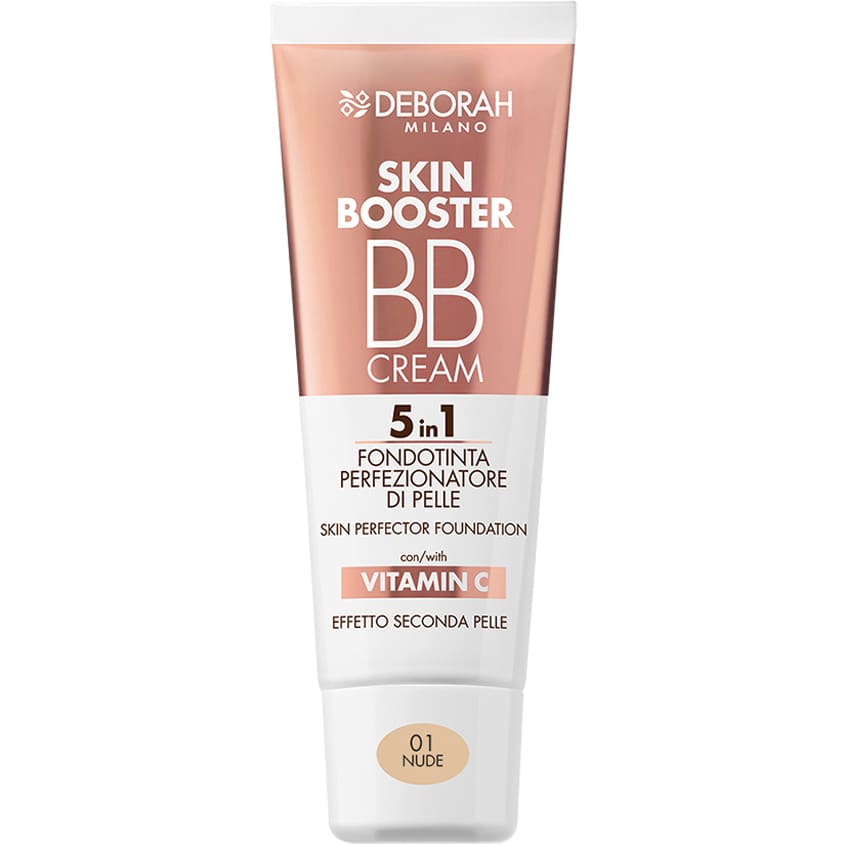 DEBORAH MILANO SKIN BOOSTER BB CREAM 5 IN 1 SKIN PERFECTOR FOUNDATION 01 - NUDE 30ml – buy online