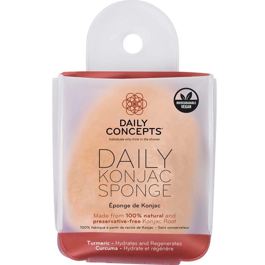 DAILY CONCEPTS ديلي كونسيبتس إسفنجة كونجاك اليومية بالكركم، 1 قطعة