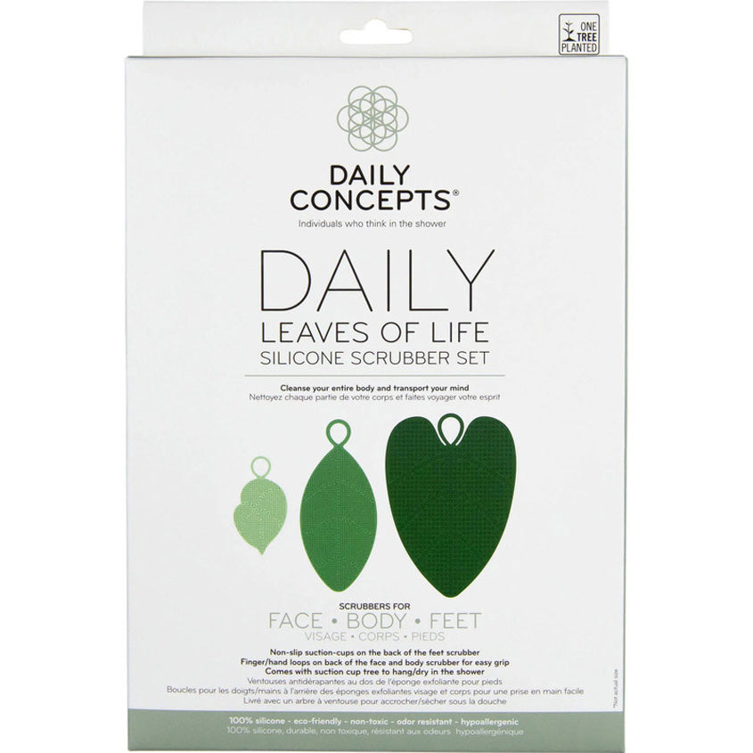 DAILY CONCEPTS LEAVES OF LIFE SILICONE SCRUB3PSET