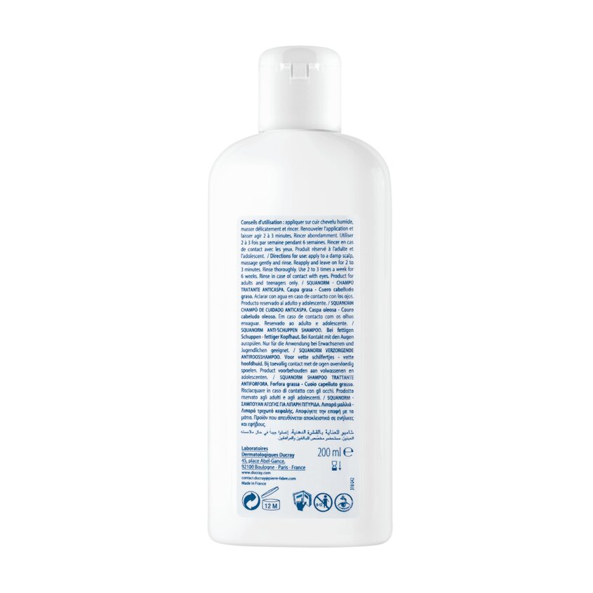 DUCRAY SQUANORM TREATMENT SHAMPOO OILY DANDRUFF 200ML – شراء أونلاين