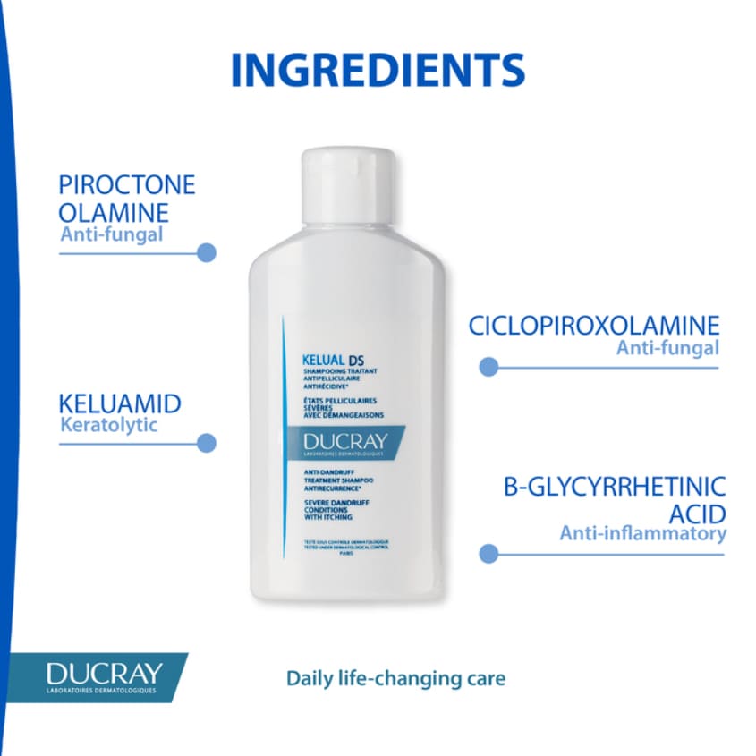 DUCRAY KELUAL D.S. SHAMPOO 100ml – صورة 7
