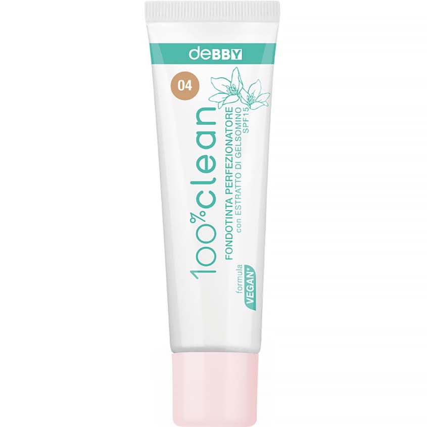 DEBBY 100% CLEAN PERFECTING FOUNDATION 04 HONEY 30ML