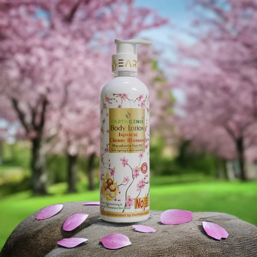 Earthgenix Japanese Cherry Blossom Body Lotion 500Ml – صورة 5
