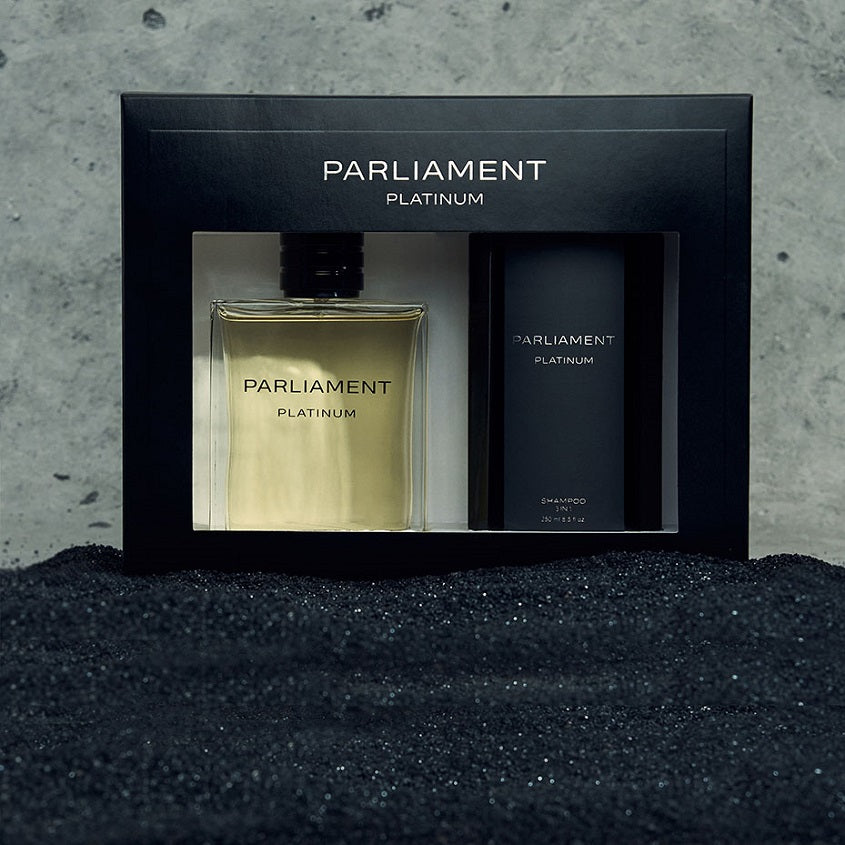 PARLIAMENT PLATINUM set (EDT 100 ml + shampoo 3in1 250 ml) – online store