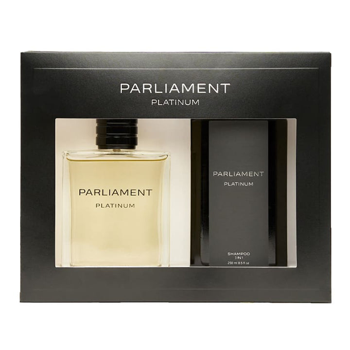 Shampoos PARLIAMENT PLATINUM set (EDT 100 ml + shampoo 3in1 250 ml)