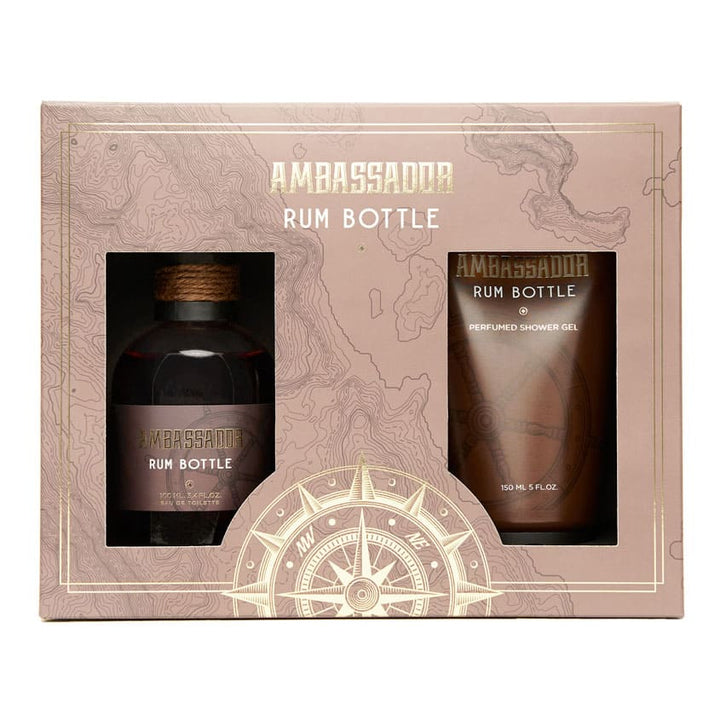 Bath and shower products for men Gift set AMBASSADOR RUM BOTTLE (EDT 100 ml + shower gel 150 ml)