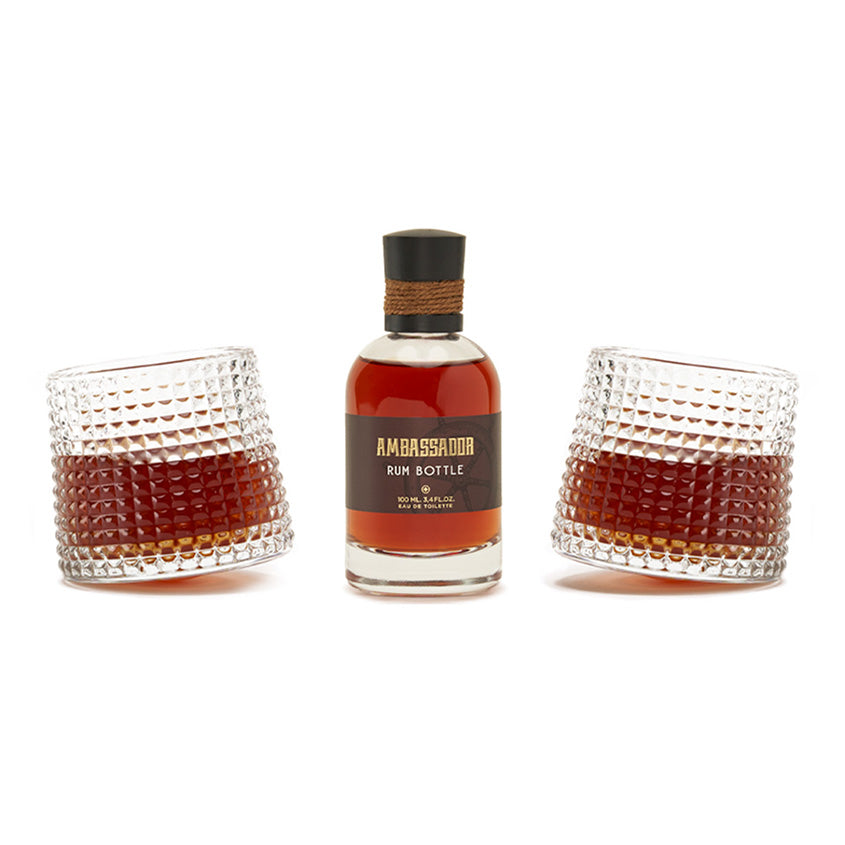 Gift-set AMBASSADOR RUM BOTTLE (EDT 100 ml + 2 glasses)
