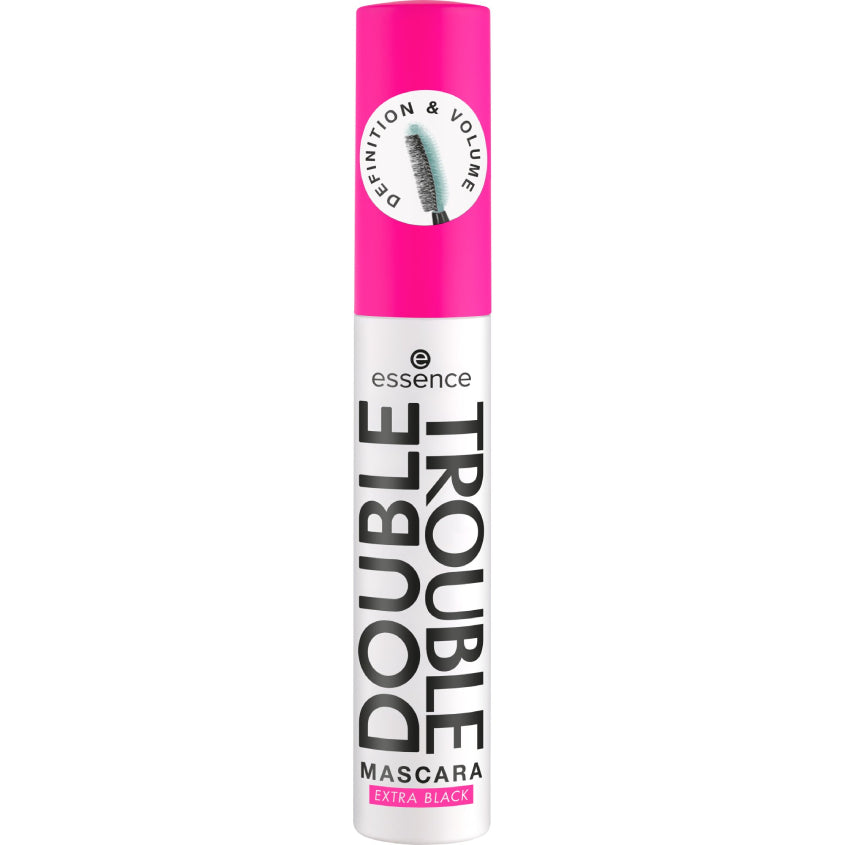 ESSENCE DOUBLE TROUBLE MASCARA EXTRA BLACK