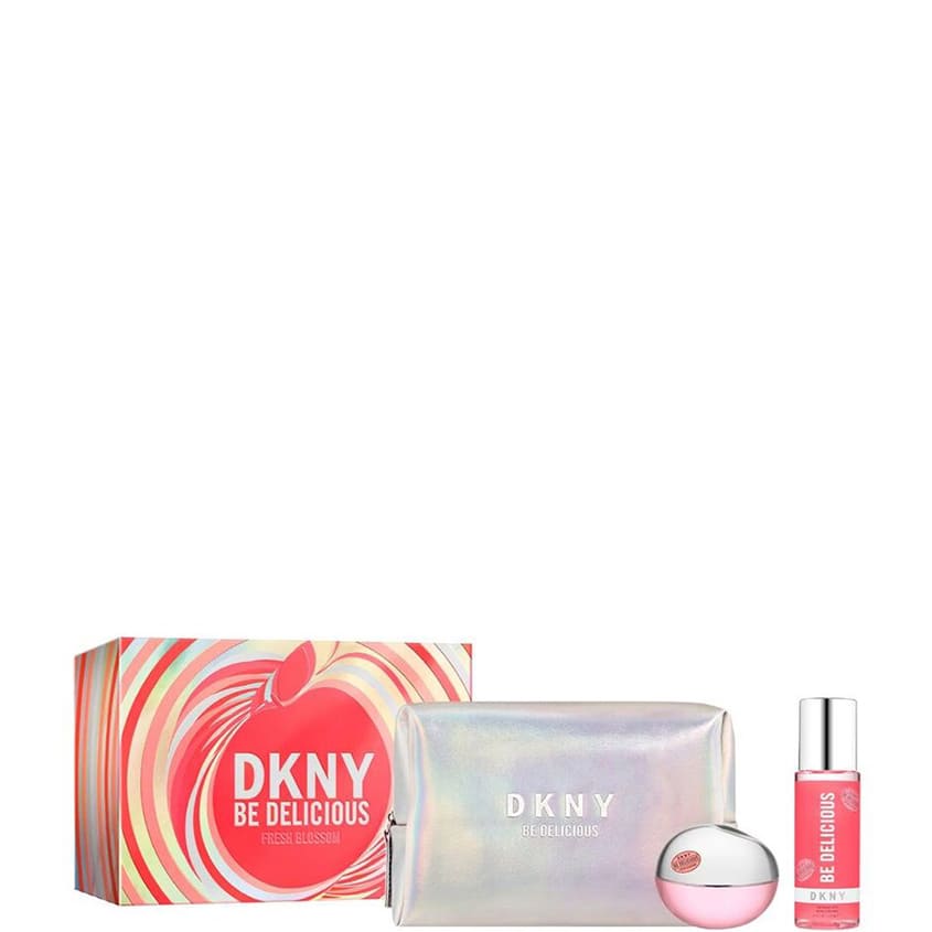 DKNY BE DELICIOUS FRESH BLOSSOM (W) SET EDP 100ML + B/MIST 125ML + POUCH