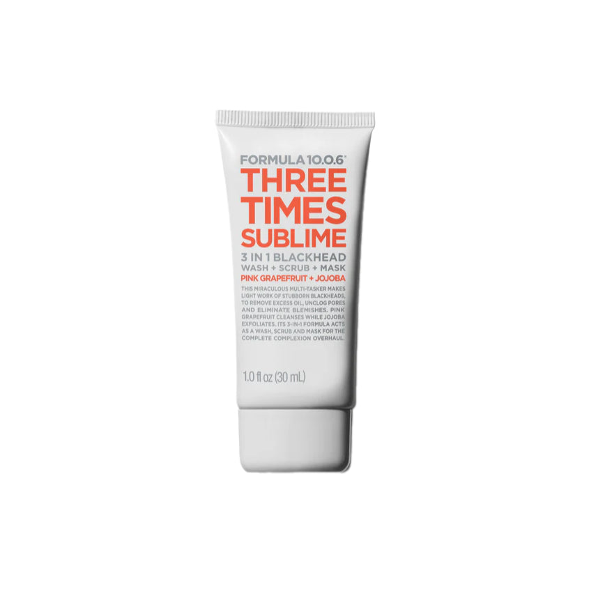 FORMULA 10.0.6 THREE TIMES SUBLIME 3-IN-1 BLACKHEAD WASH + SCRUB + MASK 100ML