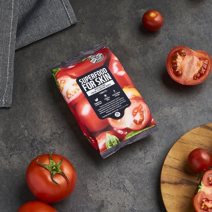FARMSKIN SUPERFOOD FOR SKIN REVITALIZING CLEANSING WIPES TOMATO 145 G – متجر إلكتروني