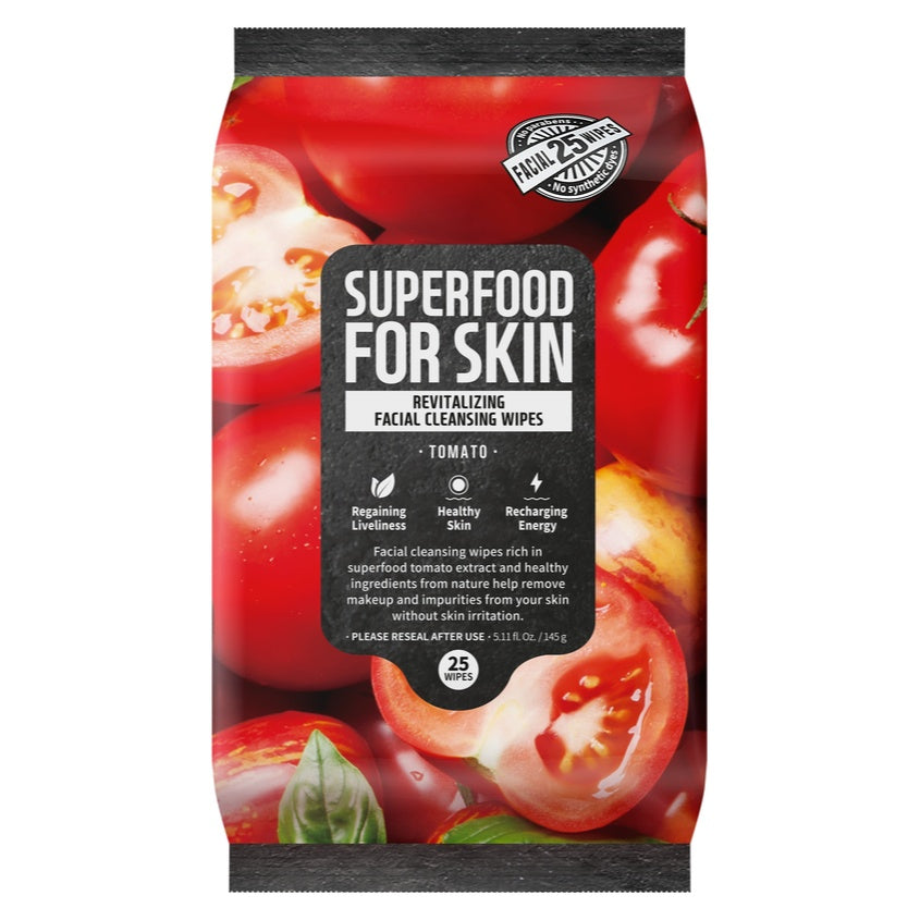 FARMSKIN SUPERFOOD FOR SKIN REVITALIZING CLEANSING WIPES TOMATO 145 G