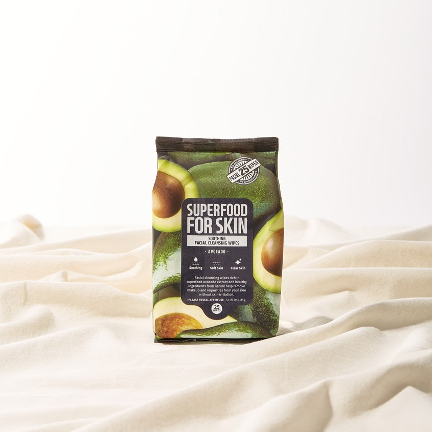 FARMSKIN SUPERFOOD FOR SKIN SOOTHING CLEANSING WIPES AVACADO 145 G – متجر إلكتروني