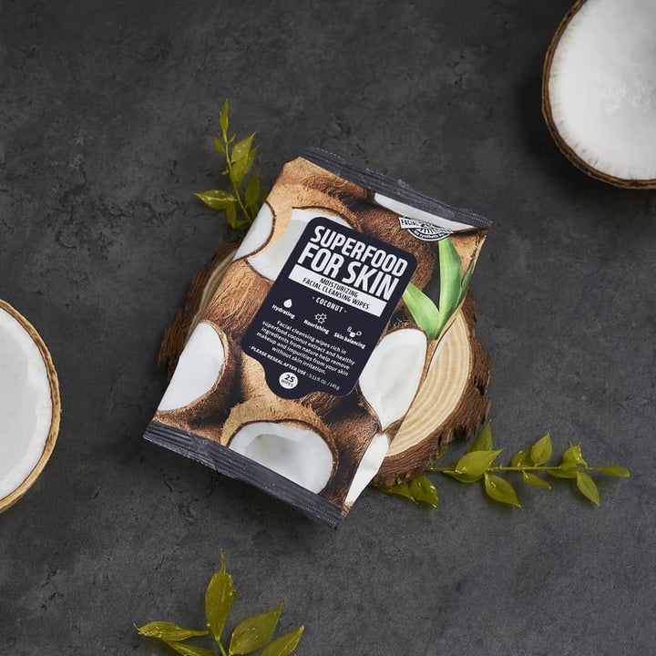 SUPERFOOD FOR SKIN CLEANSING WIPES COCONUT 145 G