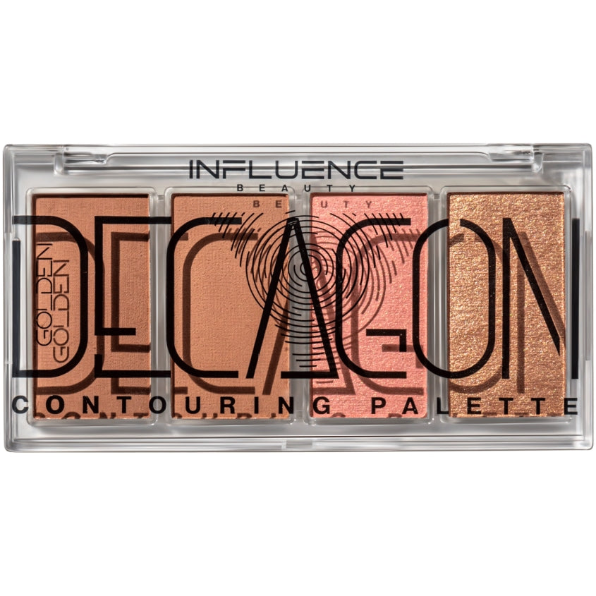 Golden decagon mask contouring palette
