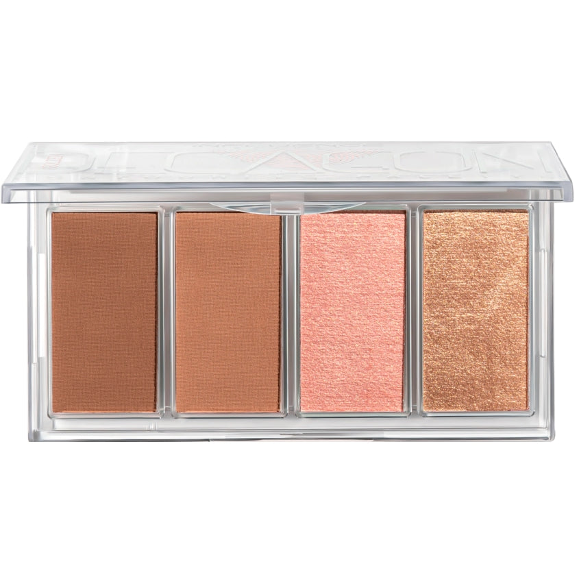 Golden decagon mask contouring palette